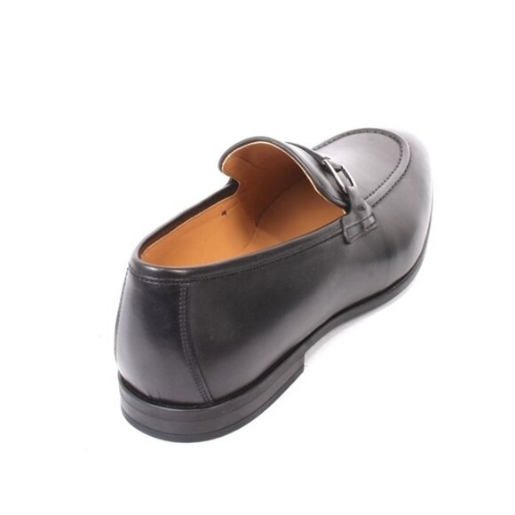 ROBERTO SERPENTINI 9210 Black Leather Moccasins Loafers Shoes main image 5
